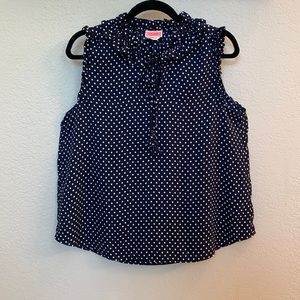 Kate Spade Navy Polka Dot Blouse